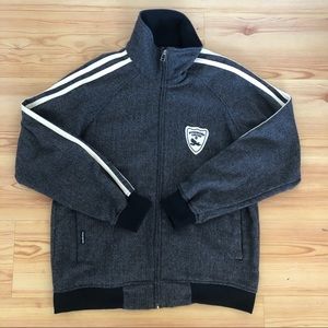 Vintage Gray Wool Track Jacket (Syndrome United)